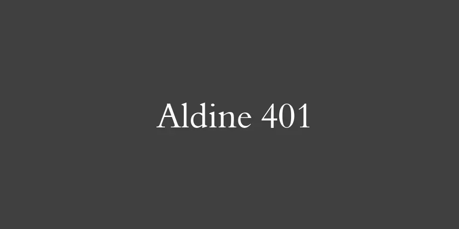 Fonte Aldine 401