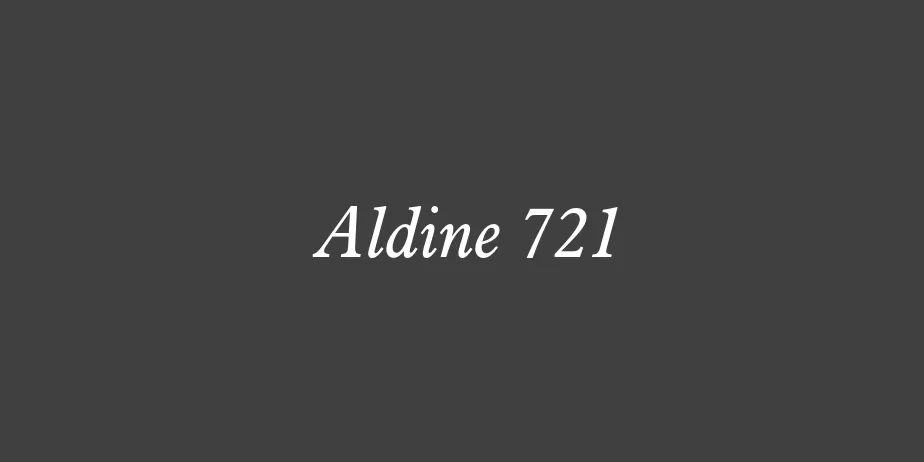 Fonte Aldine 721