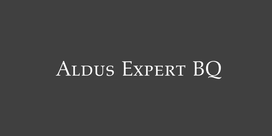 Fonte Aldus Expert BQ