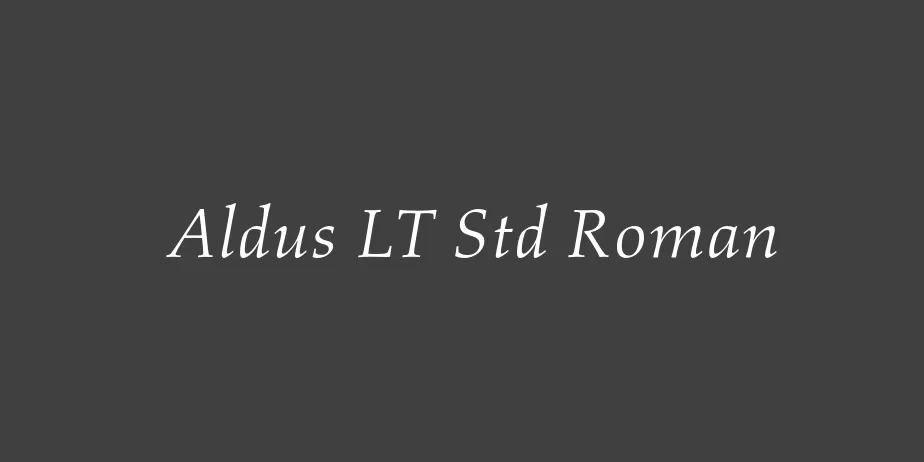 Fonte Aldus LT Std Roman