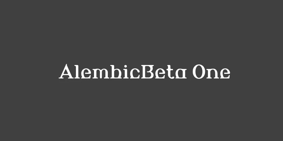 Fonte AlembicBeta One