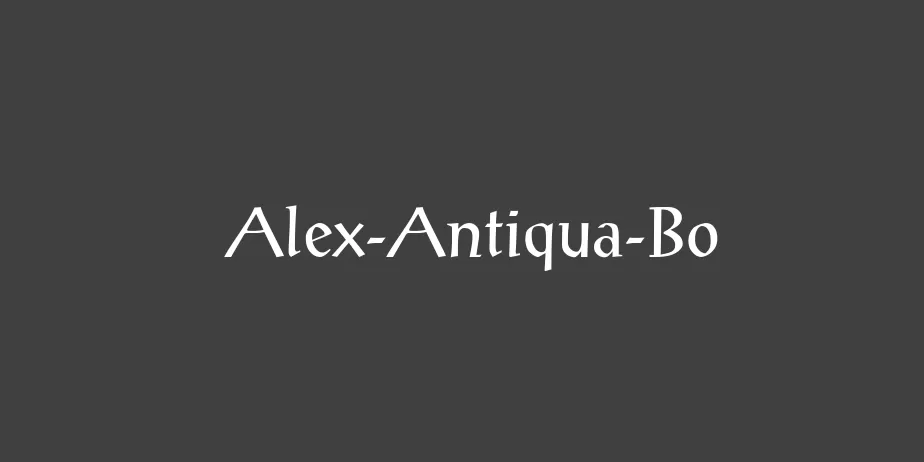 Fonte Alex-Antiqua-Bo