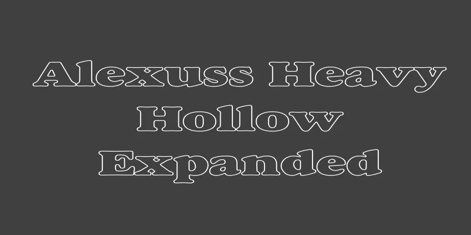 Fonte Alexuss Heavy Hollow Expanded