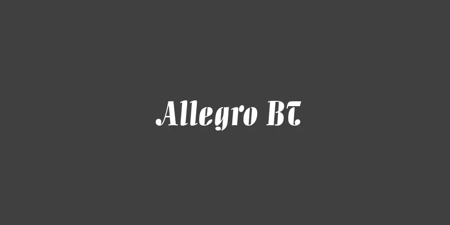 Fonte Allegro BT