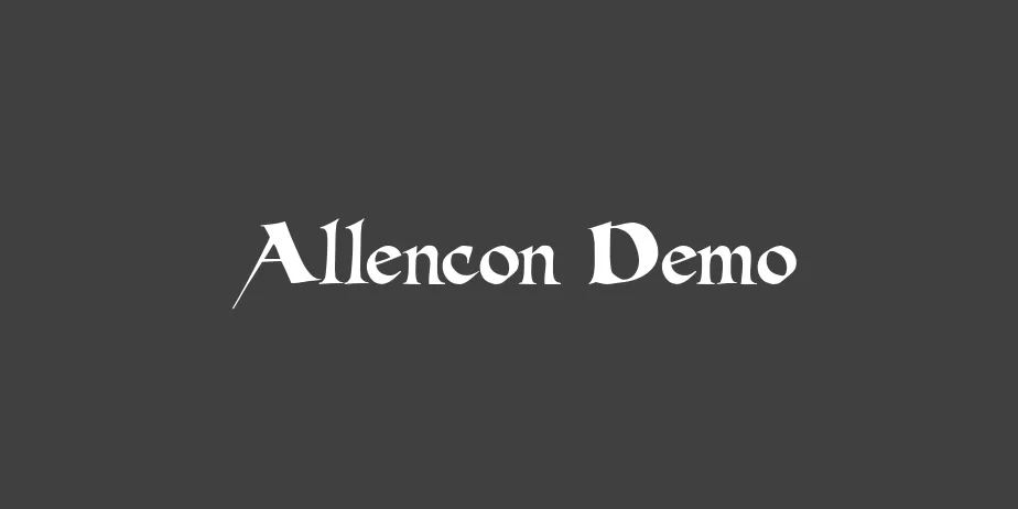 Fonte Allencon Demo