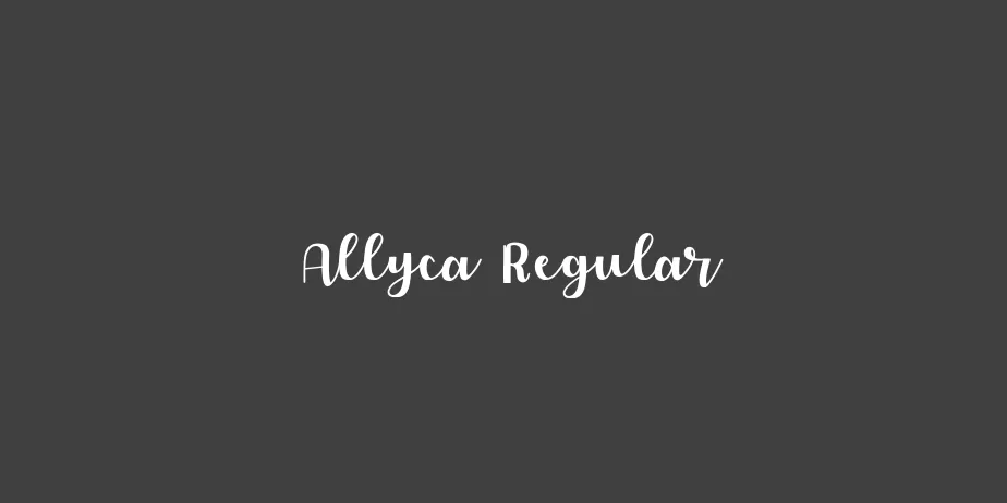 Fonte Allyca Regular