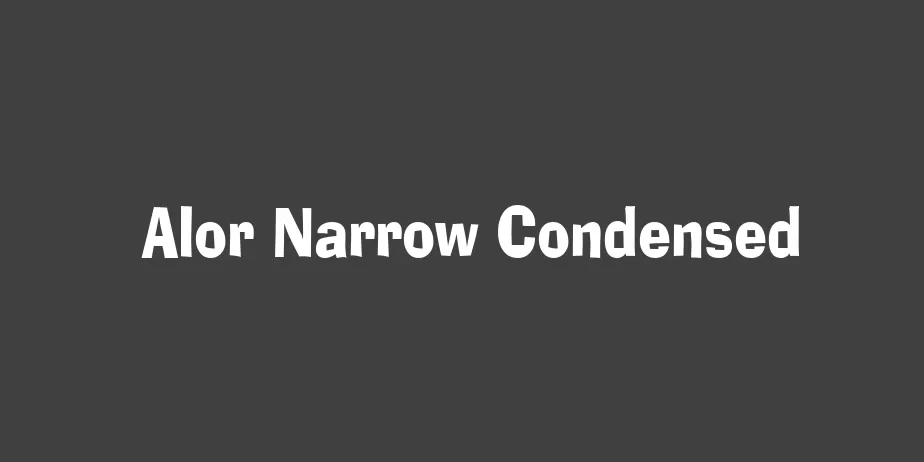 Fonte Alor Narrow Condensed