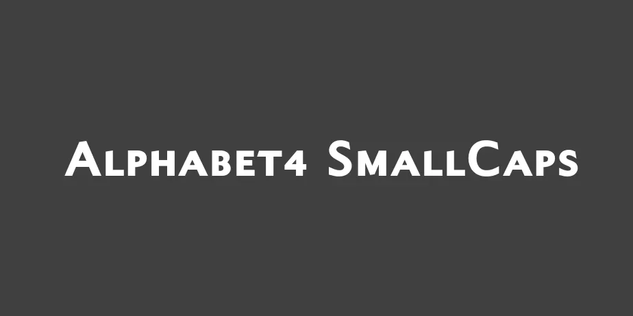 Fonte Alphabet4 SmallCaps