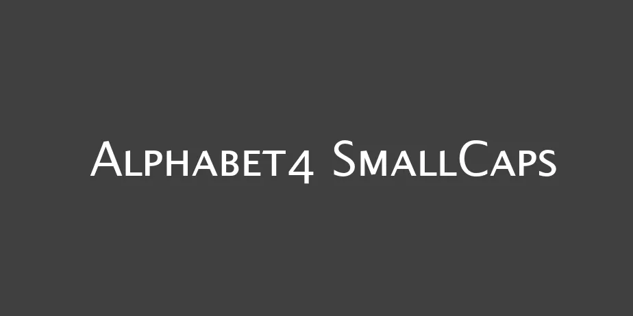 Fonte Alphabet4 SmallCaps