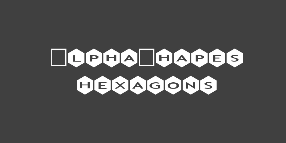 Fonte AlphaShapes hexagons