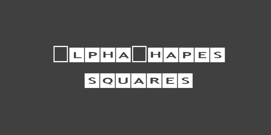 Fonte AlphaShapes squares