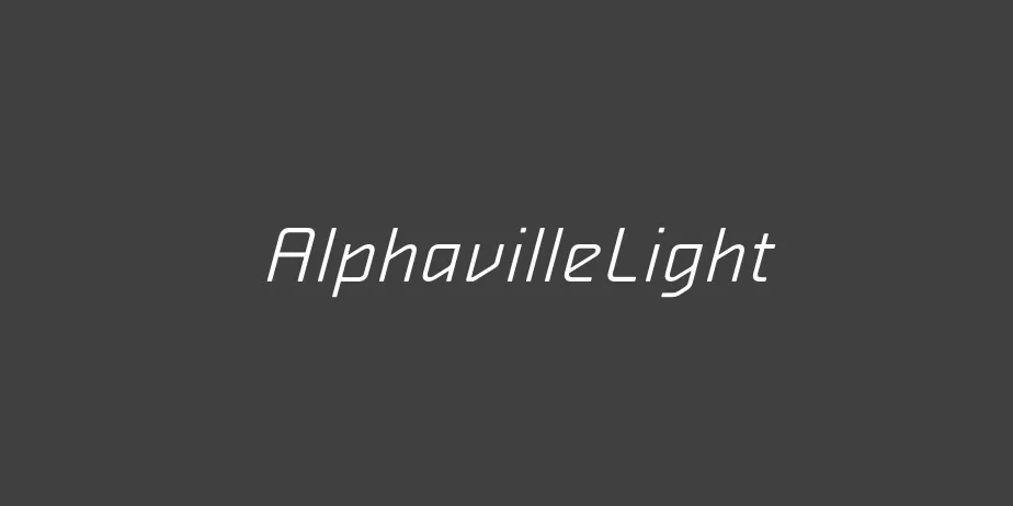 Fonte AlphavilleLight