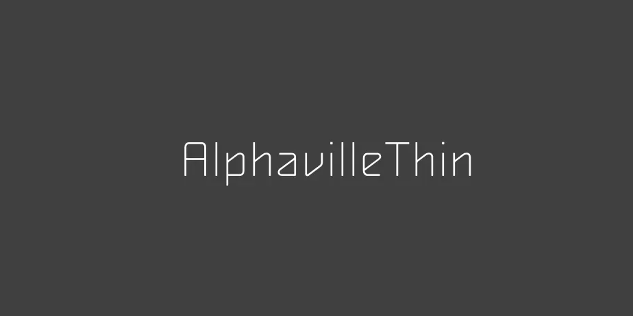 Fonte AlphavilleThin