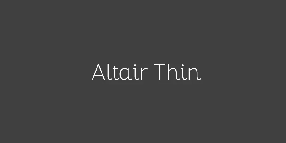 Fonte Altair Thin