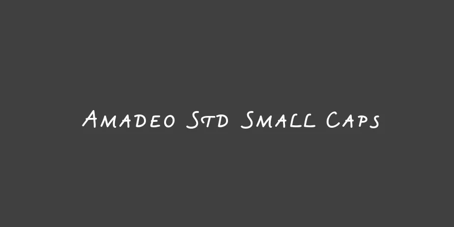 Fonte Amadeo Std Small Caps