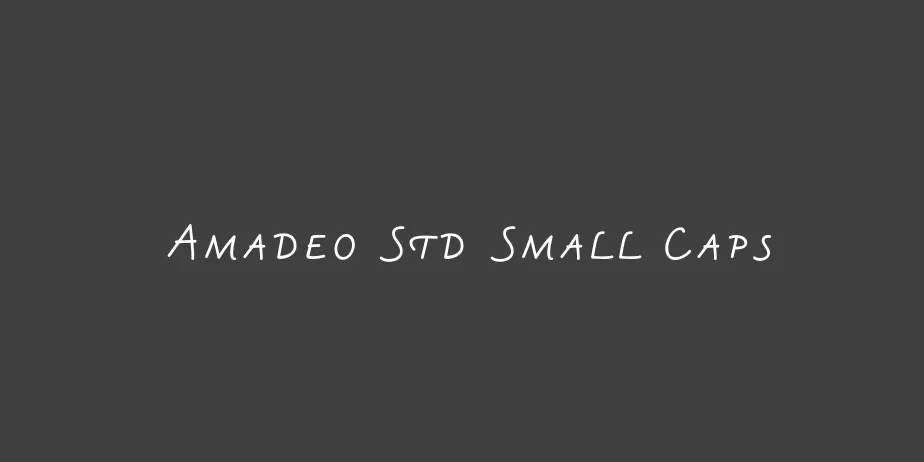 Fonte Amadeo Std Small Caps