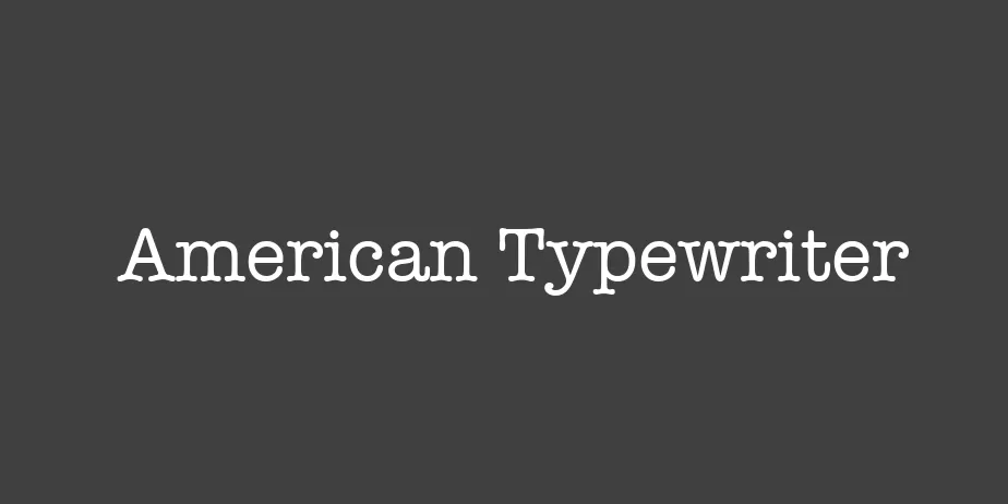 Fonte American Typewriter