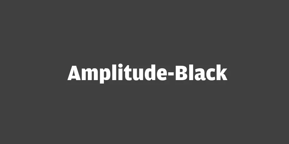 Fonte Amplitude-Black