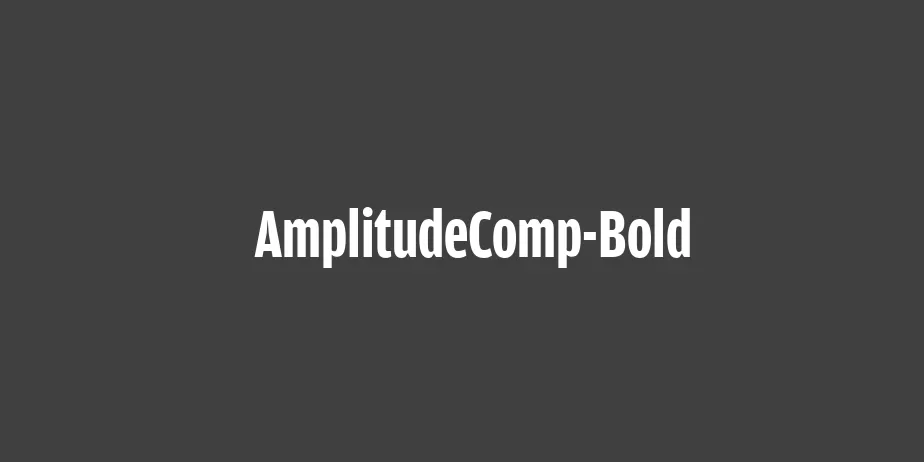 Fonte AmplitudeComp-Bold