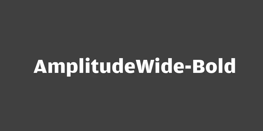 Fonte AmplitudeWide-Bold