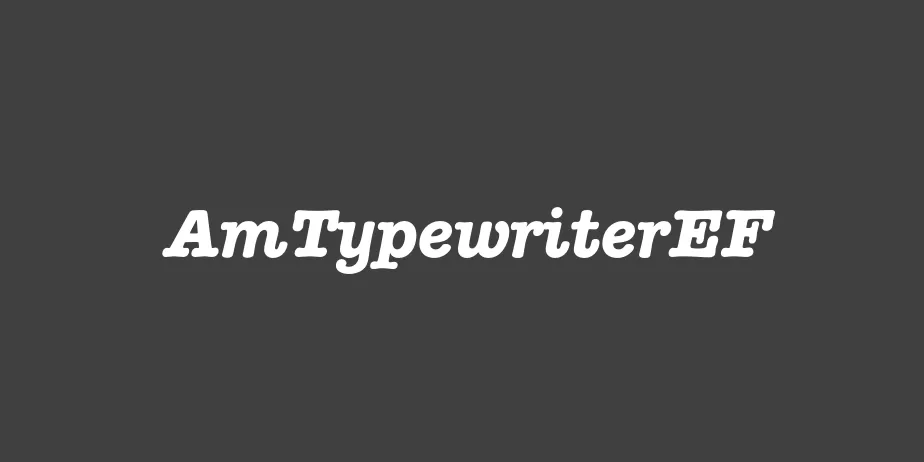 Fonte AmTypewriterEF