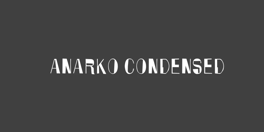 Fonte Anarko Condensed