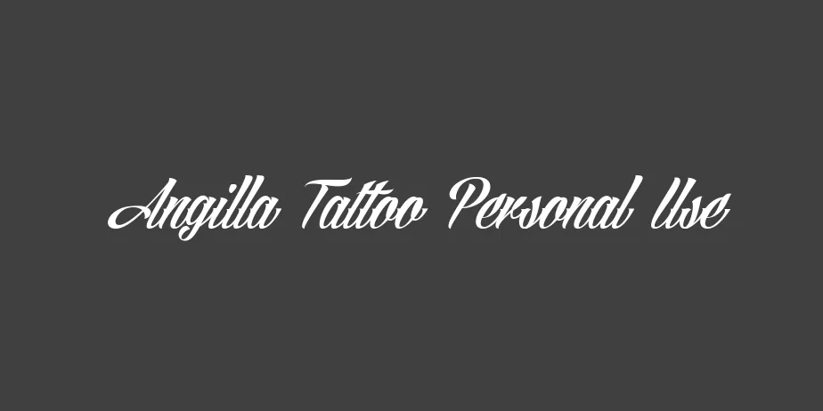 Fonte Angilla Tattoo Personal Use