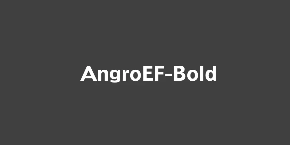 Fonte AngroEF-Bold