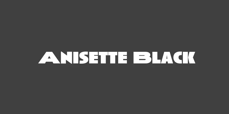 Fonte Anisette Black