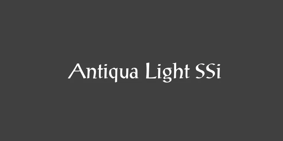 Fonte Antiqua Light SSi
