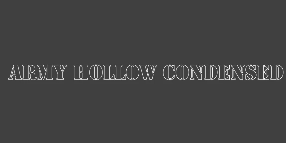 Fonte Army Hollow Condensed