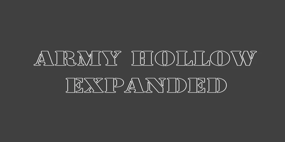 Fonte Army Hollow Expanded