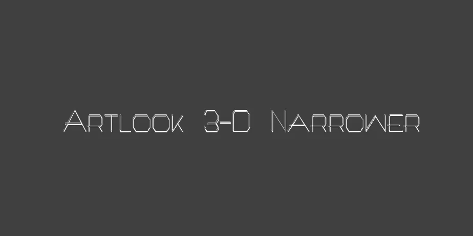 Fonte Artlook 3-D Narrower