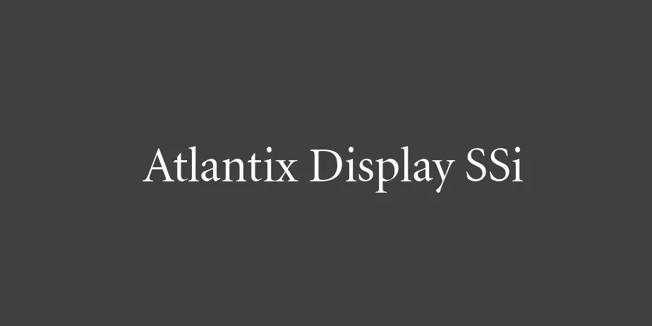 Fonte Atlantix Display SSi