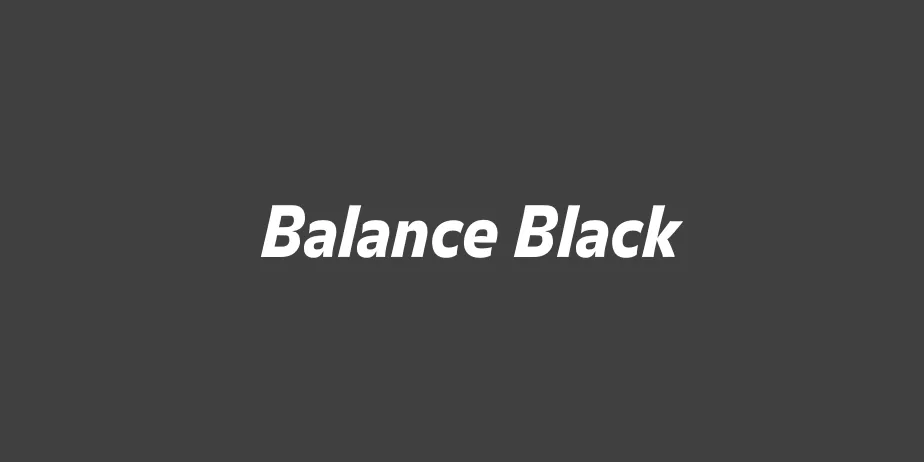 Fonte Balance Black