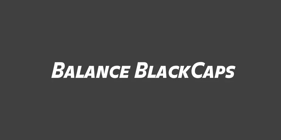 Fonte Balance BlackCaps