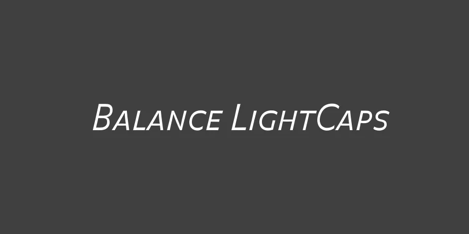 Fonte Balance LightCaps