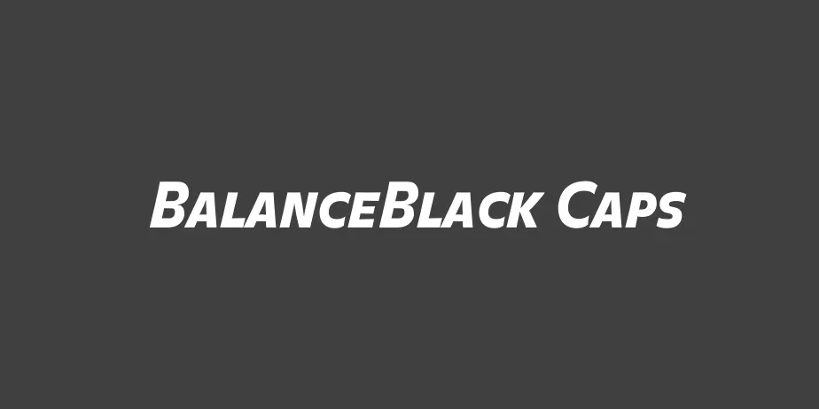 Fonte BalanceBlack Caps