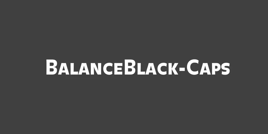 Fonte BalanceBlack-Caps