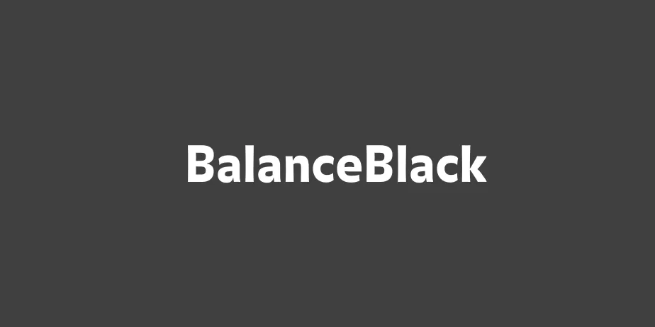 Fonte BalanceBlack