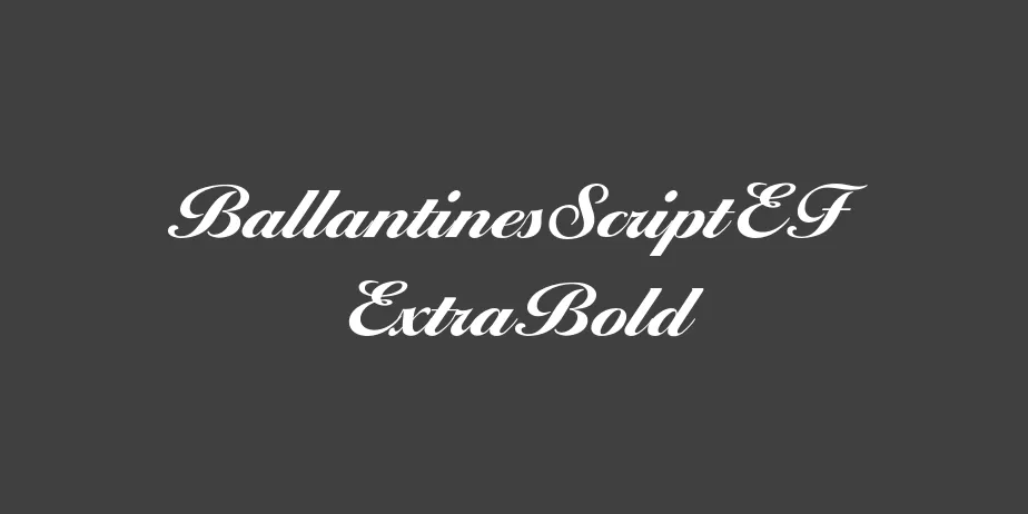 Fonte BallantinesScriptEF ExtraBold