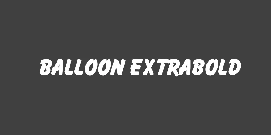 Fonte Balloon ExtraBold