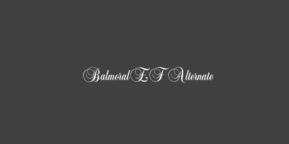 Fonte BalmoralEF Alternate