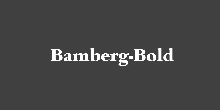 Fonte Bamberg-Bold