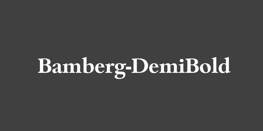 Fonte Bamberg-DemiBold