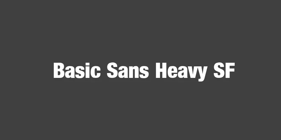 Fonte Basic Sans Heavy SF