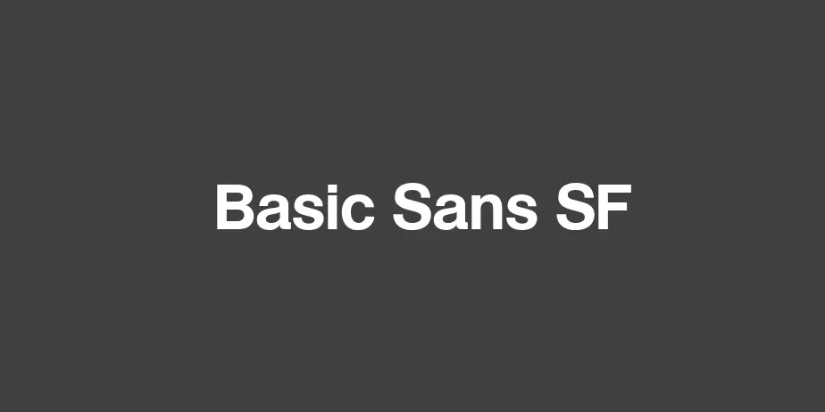 Fonte Basic Sans SF