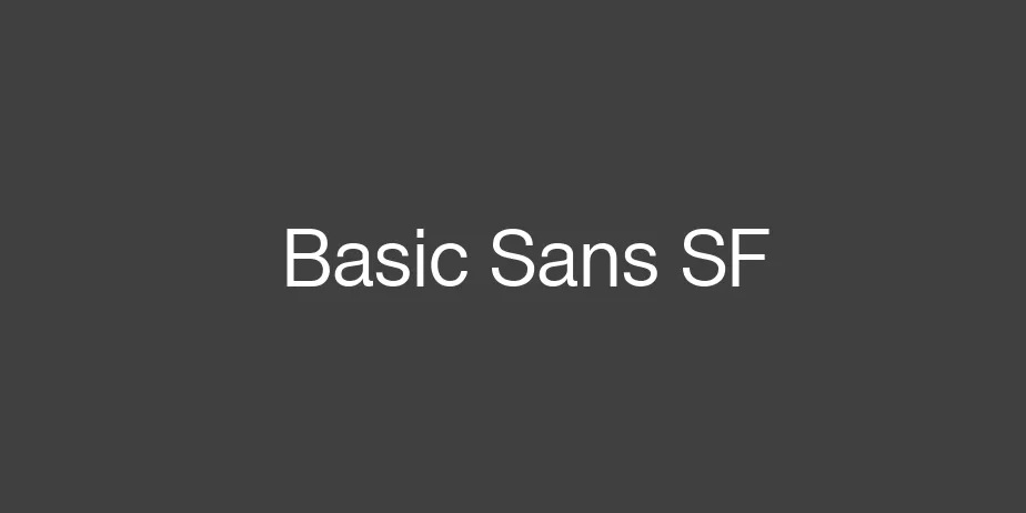 Fonte Basic Sans SF