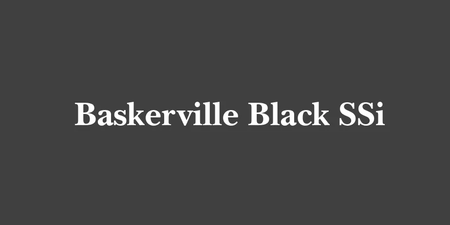 Fonte Baskerville Black SSi