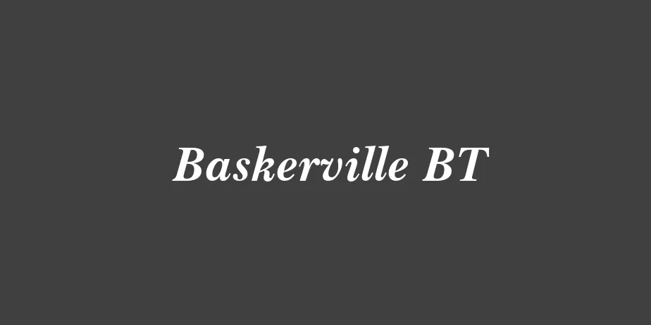 Fonte Baskerville BT